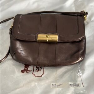 Coach Dark Brown Leather Crossbody Bag